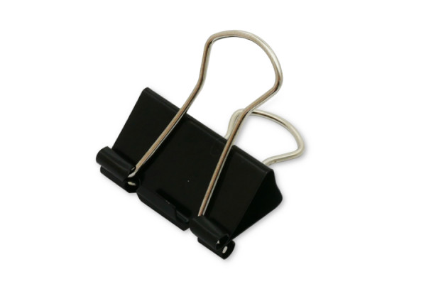 Foldback-Klammern, 25 mm breit, schwarz