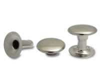 Doppel-Hohlnieten,<br> 9 mm Ø Kopf,<br> Fuß offen,<br> vernickelt