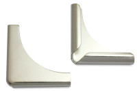 Buchecken, vernickelt,<br>28 mm Schenkellänge,<br> 5 mm Fassung