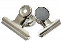Magnetische Briefklemmer,<br> 50 mm breit, vernickelt