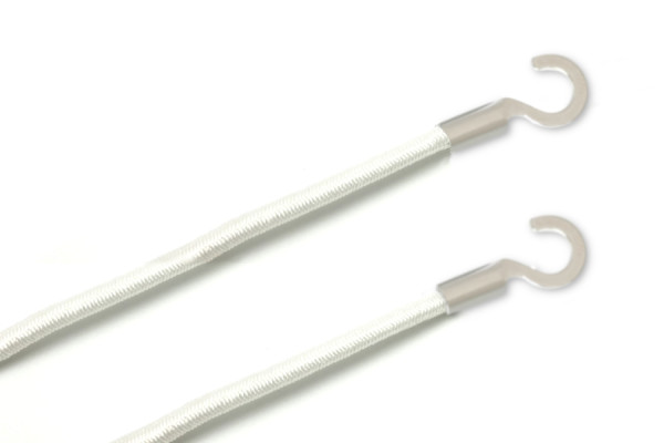 Elastics With Cable Lugs, Open, White