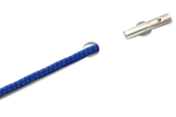 PP-Cords with Automatic Metal T-Ends, Middle-Blue