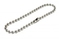 Kugelketten mit Verschluss,<br>2,4 mm Ø, vernickelt