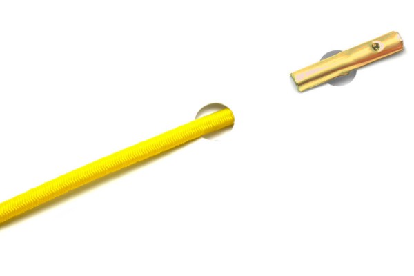 Elastics with Automatic Metal T-Ends, Yellow