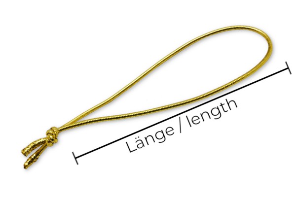 Elastic Cord Loops, Gold