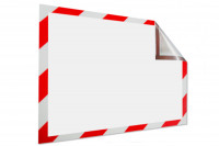 Magnetischer Inforahmen<br> für DIN A4,<br> 229 x 315 mm, rot-weiss