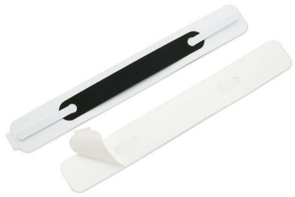 Self-Adhesive File Mechanisms, 150 x 20 mm, White, Cover Strip Black