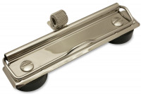 Magnetische Klemmmechaniken, <br>120 mm breit, vernickelt<br> mit Stifthalter aus Metall