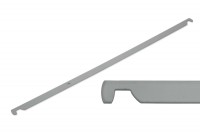 Hängeschienen,<br> grau pulverbeschichtet,<br> ungelocht