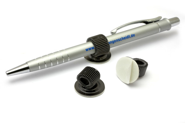 Metal Pen Holders, Self-Adhesive, Black Lacquered