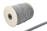 Gummischnur,<br> 2,2 mm Ø,<br> auf 500 m Rolle,<br> grau