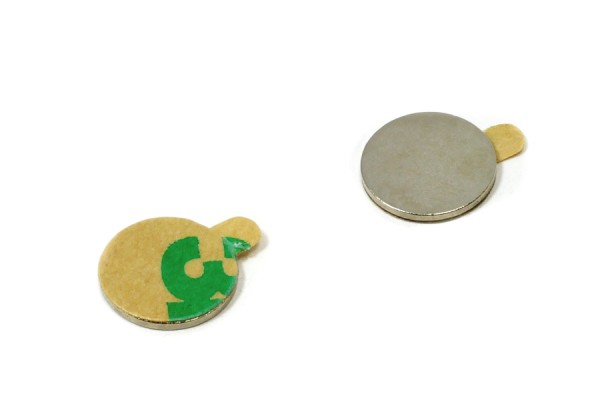 Disc Magnets, 8 x 1 mm, self-adhesive