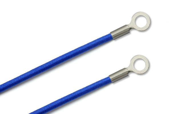 Elastics With Cable Lugs, Closed, Middle-Blue