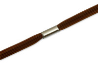 Gummiband<br> zum Ring montiert,<br> braun