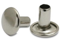 Maschinen-Nieten,<br> 4 mm Ø Schaft,<br> 10 mm Kopf, vernickelt 8 mm