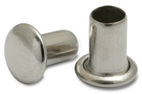 Maschinen-Nieten,<br> 4 mm Ø Schaft,<br> 7 mm Ø Kopf, vernickelt