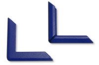 Buchecken, blau,<br>22 mm Schenkellänge,<br>3 mm Fassung