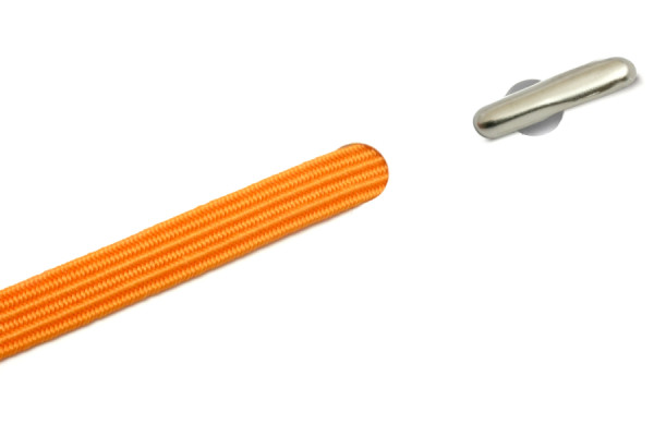 Flat Elastics with Round Metal T-Ends, Orange