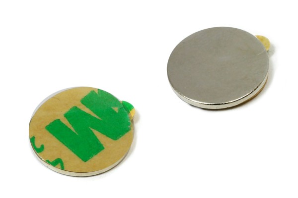 Disc Magnets, 12,0 x 1 mm, Self-Adhesive