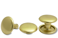 Doppel-Hohlnieten,<br> 9 mm Ø Kopf,<br> Fuß geschlossen,<br> vermessingt
