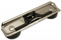 Magnetische Klemmmechaniken, <br>120 mm breit, vernickelt,<br> mit Stifthalter