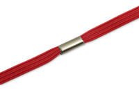 Gummiband<br> zum Ring montiert,<br> rot