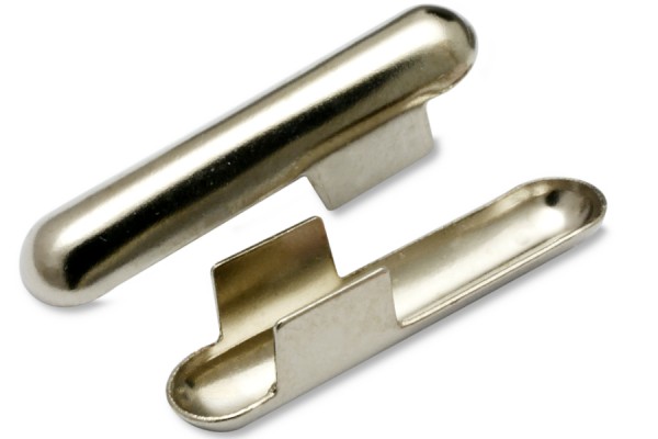 Metal Cords Clips, Opening 5,0 mm, Nickel Plated