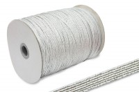 Flachgummi, <br>auf 500 m Rolle, <br>silber