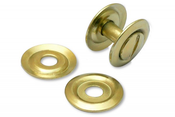Washers for binding screws, with recess, brass plated