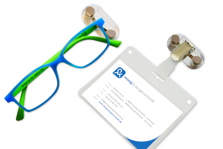2 Stücke Edelstahl Magnetische Brillenhalter, Magnetischer Ausweishalter  Brillenhalter, Magnetische Brillenhalter, für Befestigungselemente,  Brillen