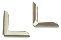Buchecken, vernickelt,<br>16 mm Schenkellänge,<br>2 mm Fassung