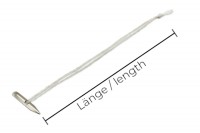 Textilfäden mit Splint,<br> weiss