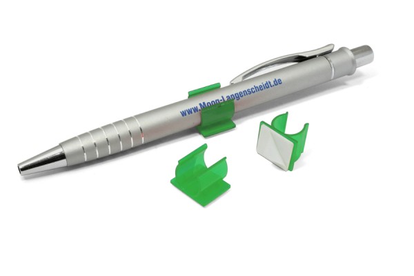 Pen holders, made of plastic, green