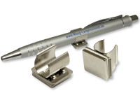 Magnetische Stifthalter<br> aus Metall, vernickelt