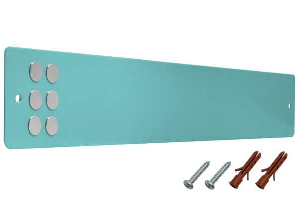 Magnethaftleisten inkl. Befestigungsmaterial + Magnete, pastellblau RAL 5024