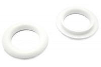 Greiflochringe, <br>aus Kunststoff,<br>weiss