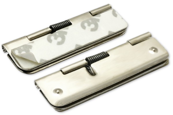 Note Clips, 50 mm Width, Self-Adhesive, Nickel Plated
