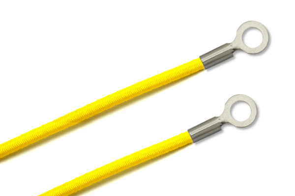 Elastics With Cable Lugs, Closed, Yellow