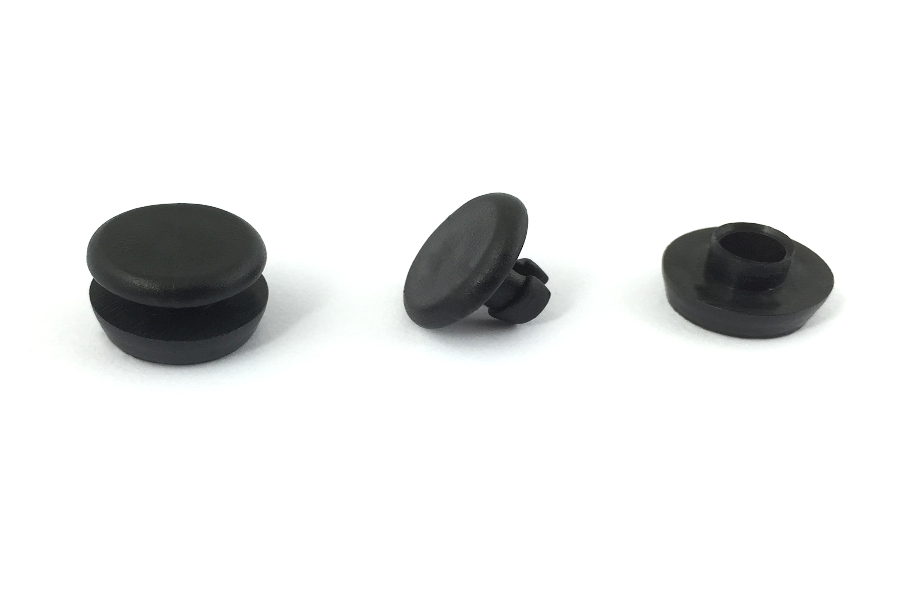 Kunststoff-Nieten, Briefknöpfe, schwarz, 2,5 mm