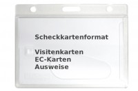 Kartenhalter Scheckkartenformat,<br>Hartplastik, transparent