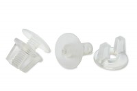 Displayschrauben<br> mit Flügelmutter, <br> Kunststoff, transparent, 12 mm