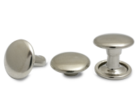 Doppel-Hohlnieten,<br> 9 mm Ø Kopf,<br> Fuß geschlossen,<br> vernickelt