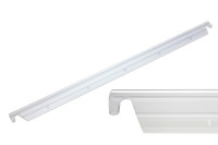 Klemmhängeschienen <br> aus Hart-PVC,<br> 347 mm, transparent