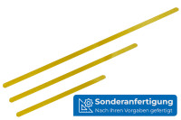 Heftzungen,<br> goldlackiert,<br> Sonderanfertigung