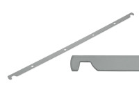 Hängeschienen,<br> grau pulverbeschichtet,<br> 4-fach gelocht,<br> 80/80/80 mm Lochung