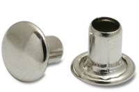 Maschinen-Nieten,<br> 4 mm Ø Schaft,<br> 8 mm Ø Kopf, vernickelt