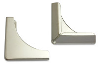 Buchecken, vernickelt,<br>28 mm Schenkellänge,<br> 3 mm Fassung