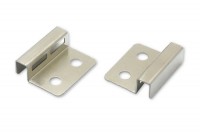 Endbleche <br>für Stabmechaniken,<br> 25 mm, vernickelt
