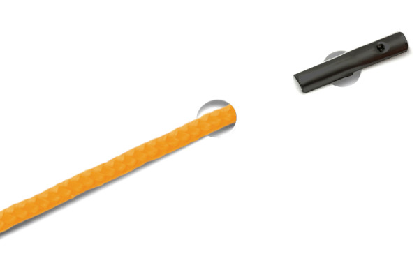 PP-Cords with Automatic Metal T-Ends, Orange