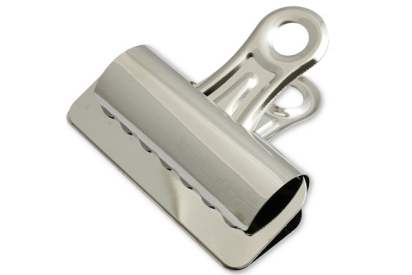 Boston Bulldog Clips, 75 mm Width, Nickel Plated